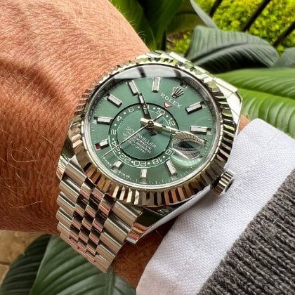 04cc0811d00df68efb6398569cac4b63 Sky Dweller Fond Vert Pour Homme