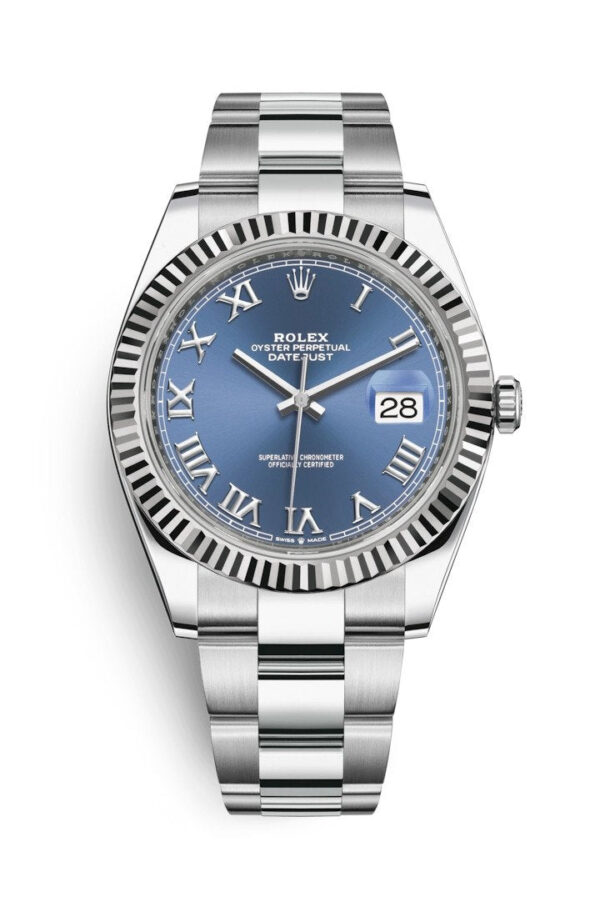 DatejustII41mm116334BlueRomanDial Datejust II 41mm 116334 Bleu chiffres Romains