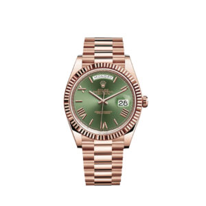 DayDate 40 Olive Rose Gold Pour Homme