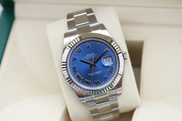 RolexDatejustII41mm116334BlueRomanDial5 Datejust II 41mm 116334 Bleu chiffres Romains