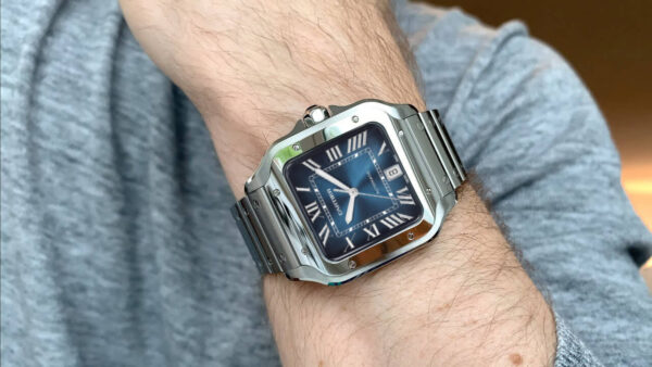 cartierblue3 Santos WSSA0030 Pour Homme