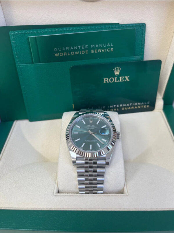 datejust41mintgreendial Datejust 41mm Mint Green jubilée Pour Homme