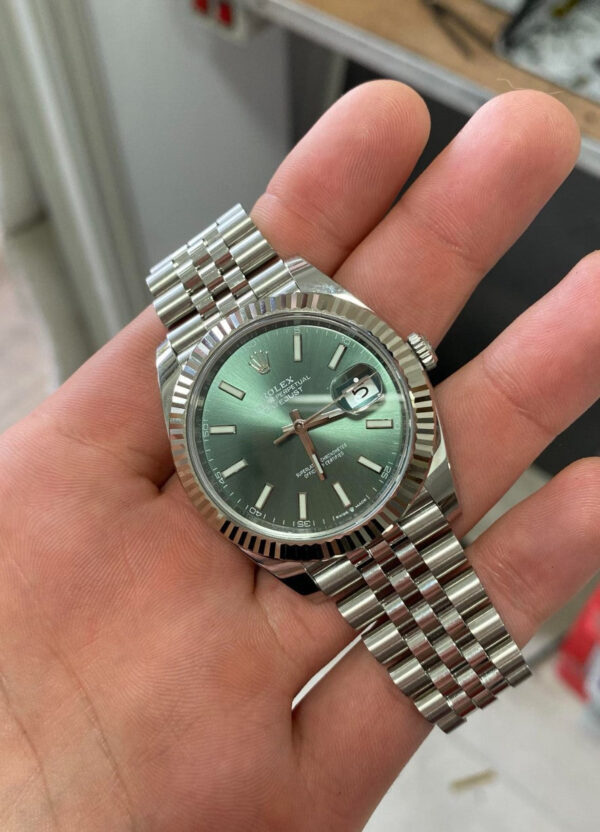 datejust41mintgreendial7 Datejust 41mm Mint Green jubilée Pour Homme