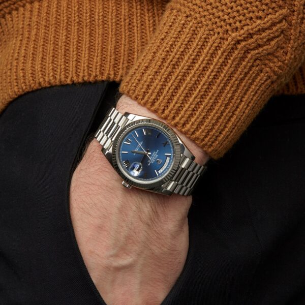 daydate3 DayDate 40 Bleu Pour Homme